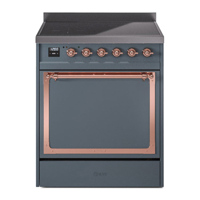 ILVE Nostalgie II Noblesse 30″ Induction Freestanding Range with Solid Door - UNI304QNMP