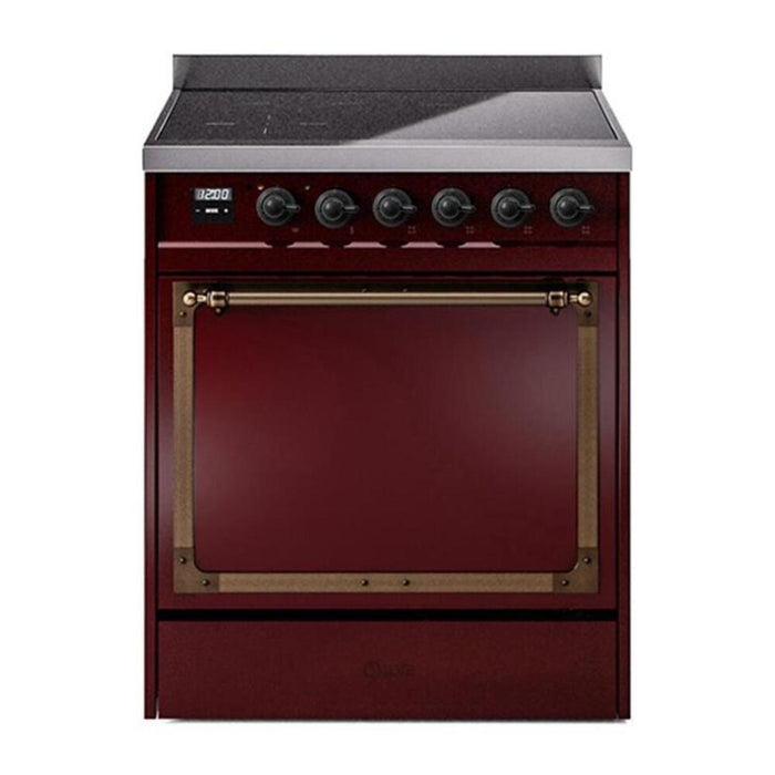 ILVE Nostalgie II Noblesse 30″ Induction Freestanding Range with Solid Door - UNI304QNMP