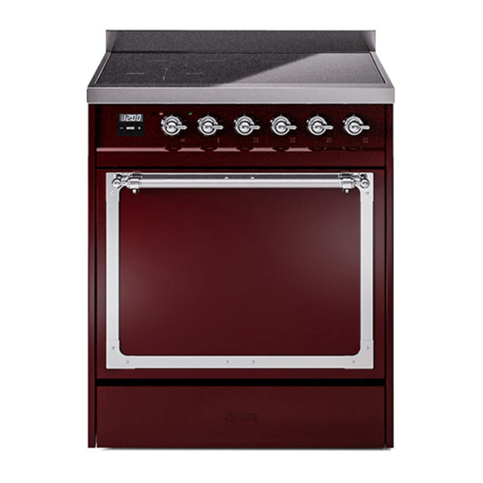 ILVE Nostalgie II Noblesse 30″ Induction Freestanding Range with Solid Door - UNI304QNMP