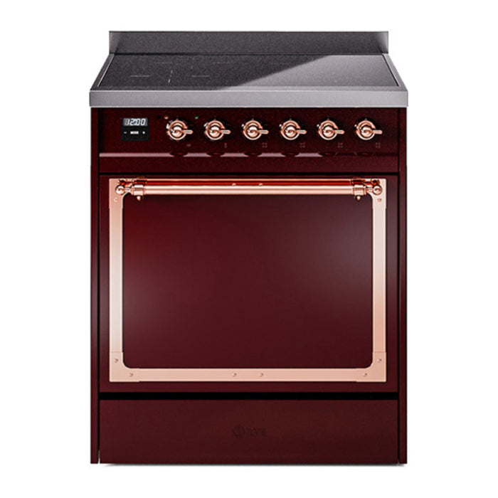 ILVE Nostalgie II Noblesse 30″ Induction Freestanding Range with Solid Door - UNI304QNMP