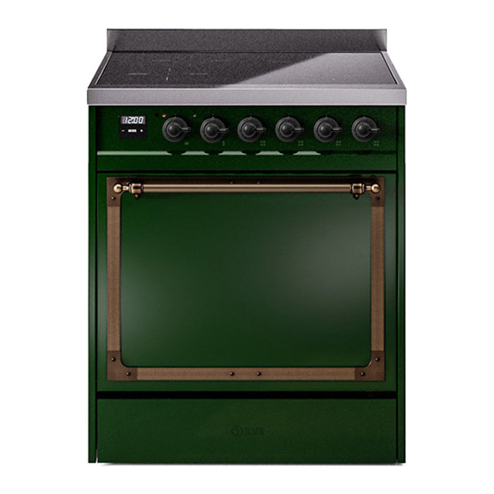 ILVE Nostalgie II Noblesse 30″ Induction Freestanding Range with Solid Door - UNI304QNMP