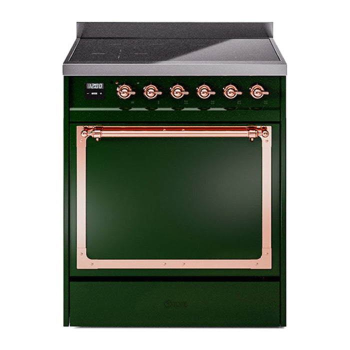 ILVE Nostalgie II Noblesse 30″ Induction Freestanding Range with Solid Door - UNI304QNMP