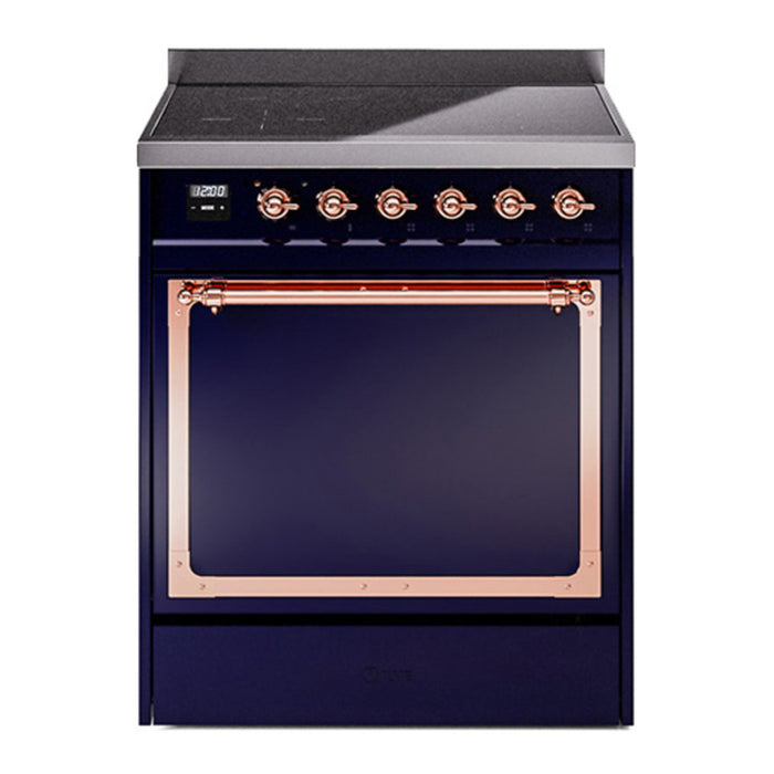 ILVE Nostalgie II Noblesse 30″ Induction Freestanding Range with Solid Door - UNI304QNMP