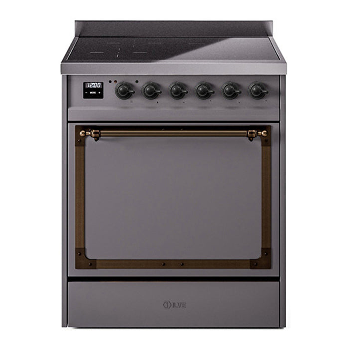 ILVE Nostalgie II Noblesse 30″ Induction Freestanding Range with Solid Door - UNI304QNMP