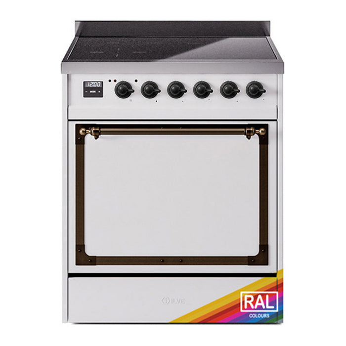 ILVE Nostalgie II Noblesse 30″ Induction Freestanding Range with Solid Door - UNI304QNMP