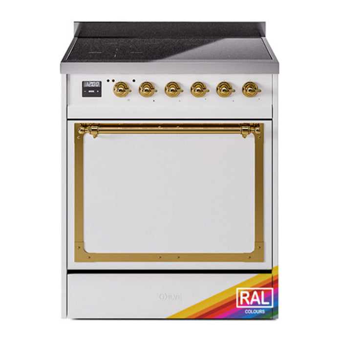 ILVE Nostalgie II Noblesse 30″ Induction Freestanding Range with Solid Door - UNI304QNMP