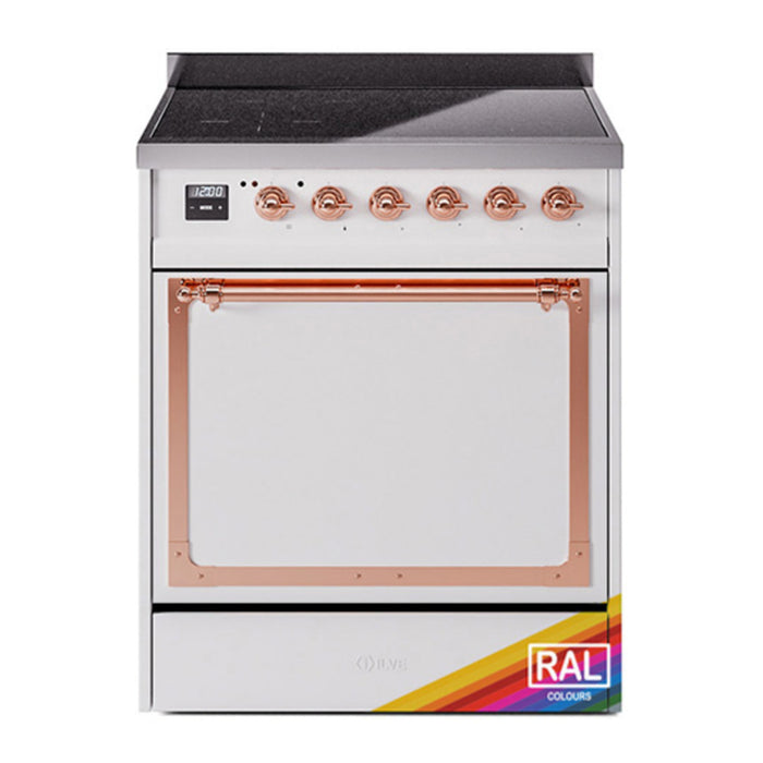 ILVE Nostalgie II Noblesse 30″ Induction Freestanding Range with Solid Door - UNI304QNMP