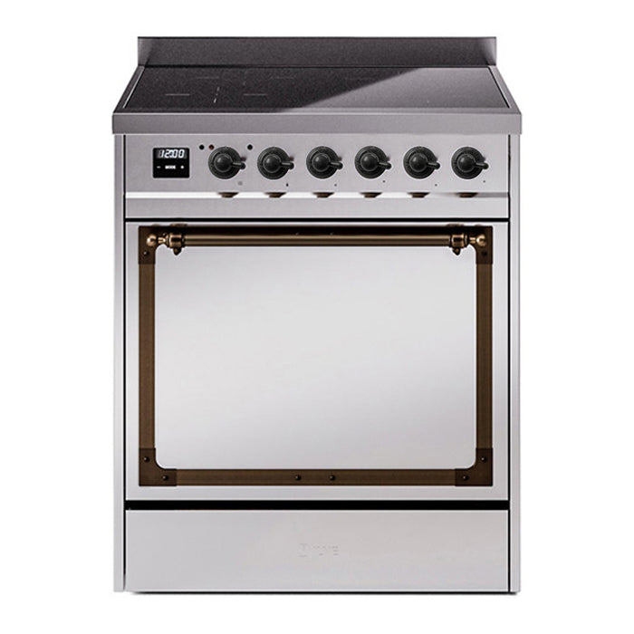 ILVE Nostalgie II Noblesse 30″ Induction Freestanding Range with Solid Door - UNI304QNMP