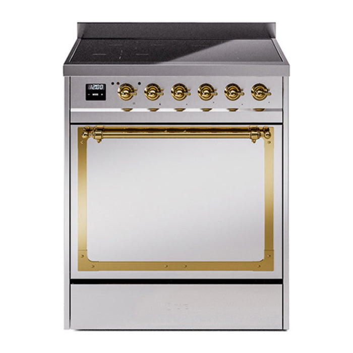 ILVE Nostalgie II Noblesse 30″ Induction Freestanding Range with Solid Door - UNI304QNMP