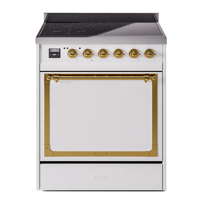 ILVE Nostalgie II Noblesse 30″ Induction Freestanding Range with Solid Door - UNI304QNMP