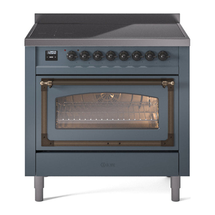 ILVE Nostalgie II Noblesse 36″ Induction Freestanding Range with Triple Glass Door - UNI366NMP