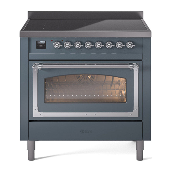 ILVE Nostalgie II Noblesse 36″ Induction Freestanding Range with Triple Glass Door - UNI366NMP