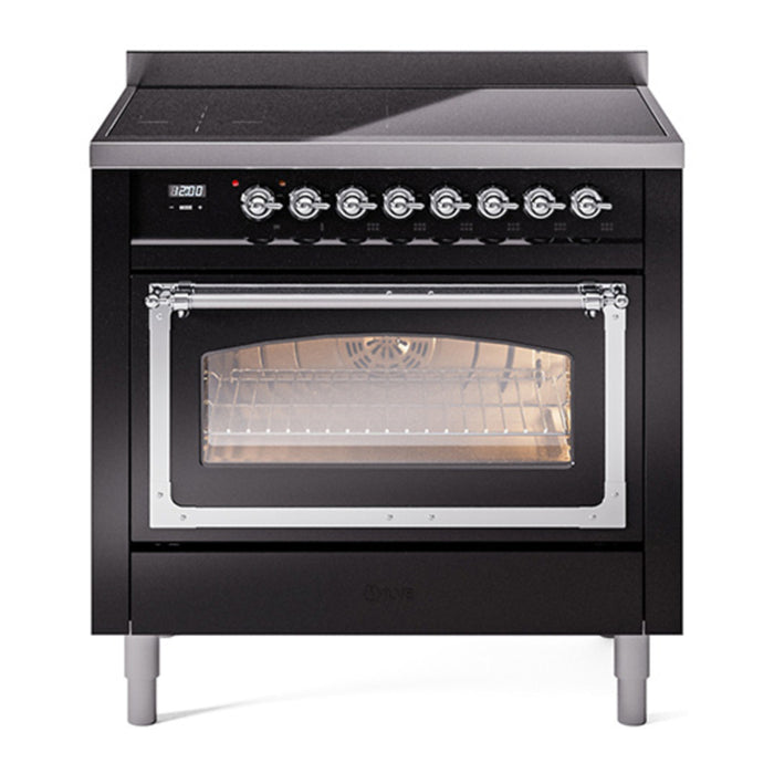 ILVE Nostalgie II Noblesse 36″ Induction Freestanding Range with Triple Glass Door - UNI366NMP