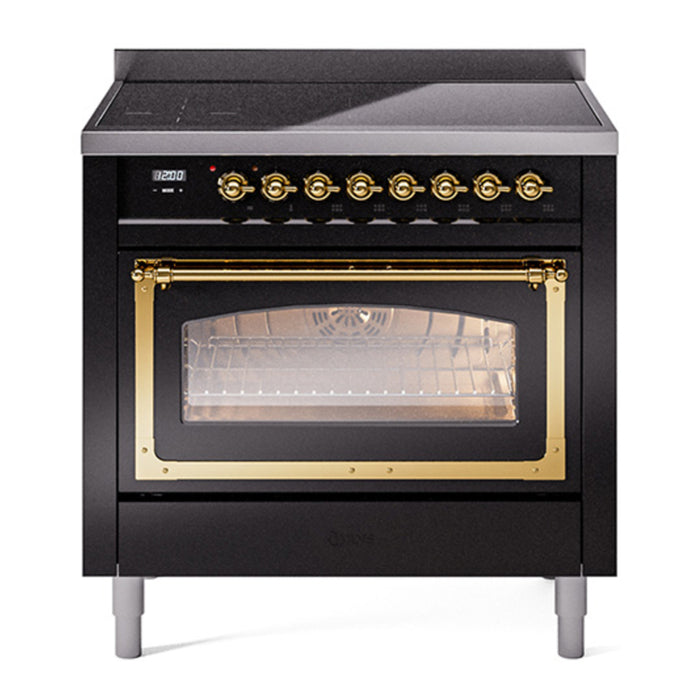 ILVE Nostalgie II Noblesse 36″ Induction Freestanding Range with Triple Glass Door - UNI366NMP