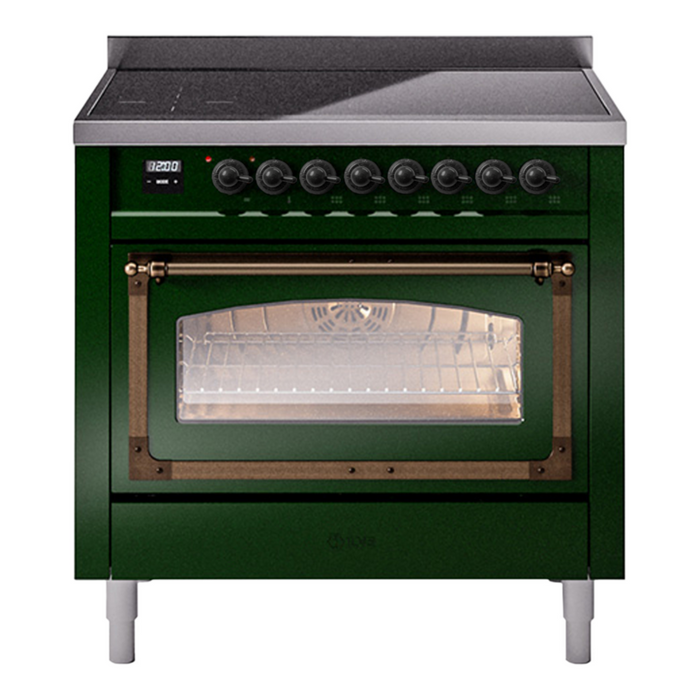 ILVE Nostalgie II Noblesse 36″ Induction Freestanding Range with Triple Glass Door - UNI366NMP