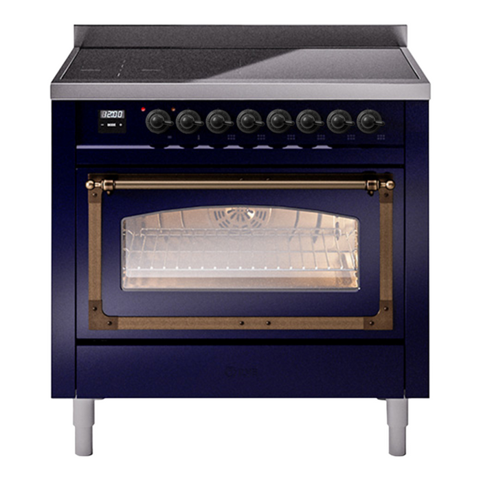 ILVE Nostalgie II Noblesse 36″ Induction Freestanding Range with Triple Glass Door - UNI366NMP