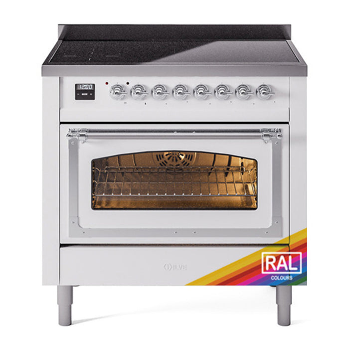 ILVE Nostalgie II Noblesse 36″ Induction Freestanding Range with Triple Glass Door - UNI366NMP