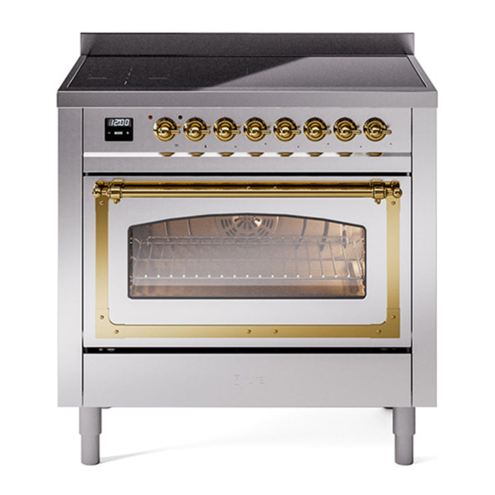 ILVE Nostalgie II Noblesse 36″ Induction Freestanding Range with Triple Glass Door - UNI366NMP