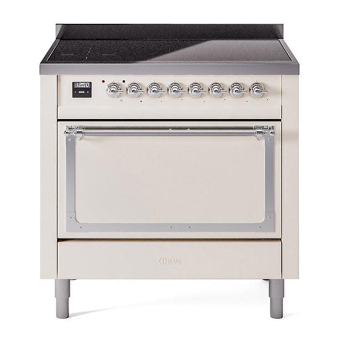 ILVE Nostalgie II Noblesse 36″ Induction Freestanding Range with Solid Door - UNI366QNMP