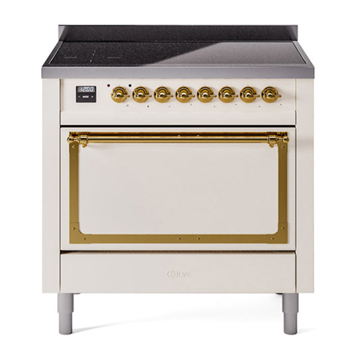 ILVE Nostalgie II Noblesse 36″ Induction Freestanding Range with Solid Door - UNI366QNMP