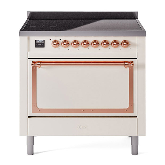 ILVE Nostalgie II Noblesse 36″ Induction Freestanding Range with Solid Door - UNI366QNMP