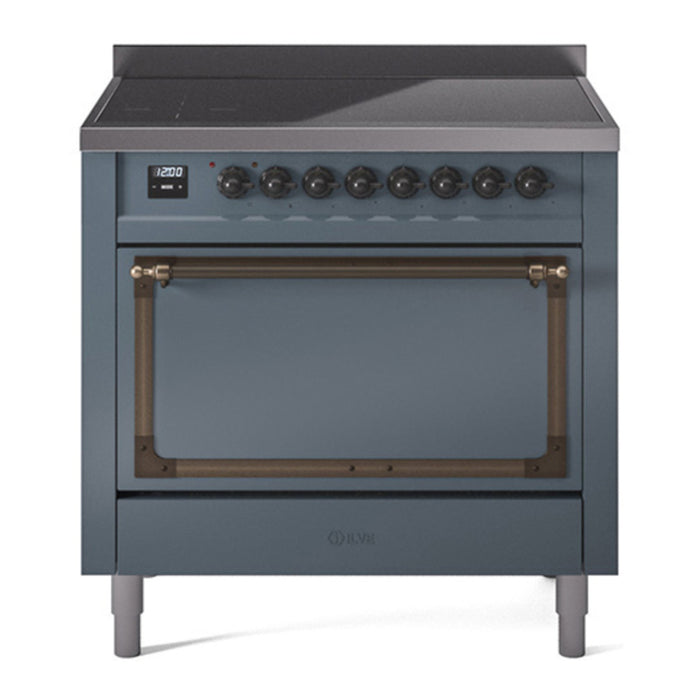 ILVE Nostalgie II Noblesse 36″ Induction Freestanding Range with Solid Door - UNI366QNMP