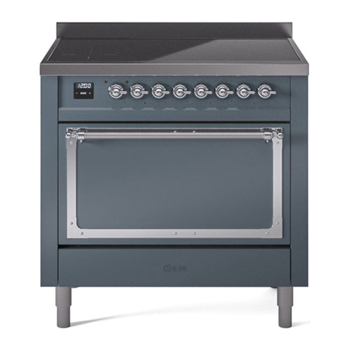 ILVE Nostalgie II Noblesse 36″ Induction Freestanding Range with Solid Door - UNI366QNMP