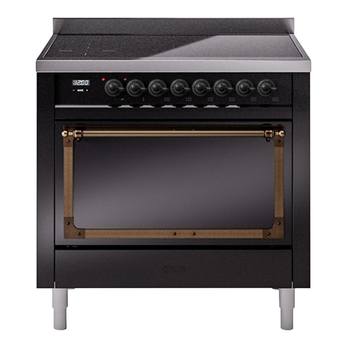ILVE Nostalgie II Noblesse 36″ Induction Freestanding Range with Solid Door - UNI366QNMP