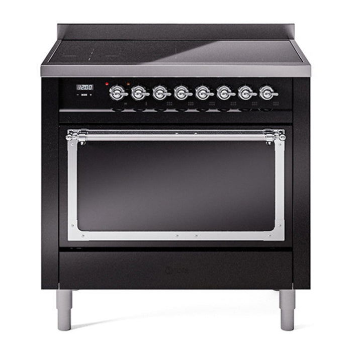 ILVE Nostalgie II Noblesse 36″ Induction Freestanding Range with Solid Door - UNI366QNMP