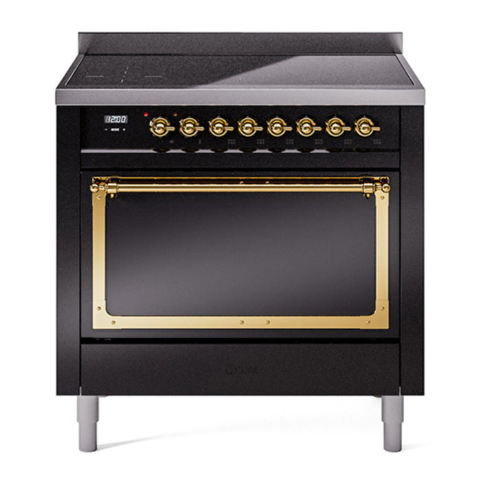 ILVE Nostalgie II Noblesse 36″ Induction Freestanding Range with Solid Door - UNI366QNMP