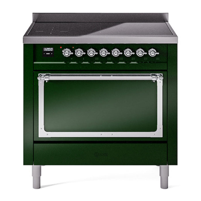 ILVE Nostalgie II Noblesse 36″ Induction Freestanding Range with Solid Door - UNI366QNMP