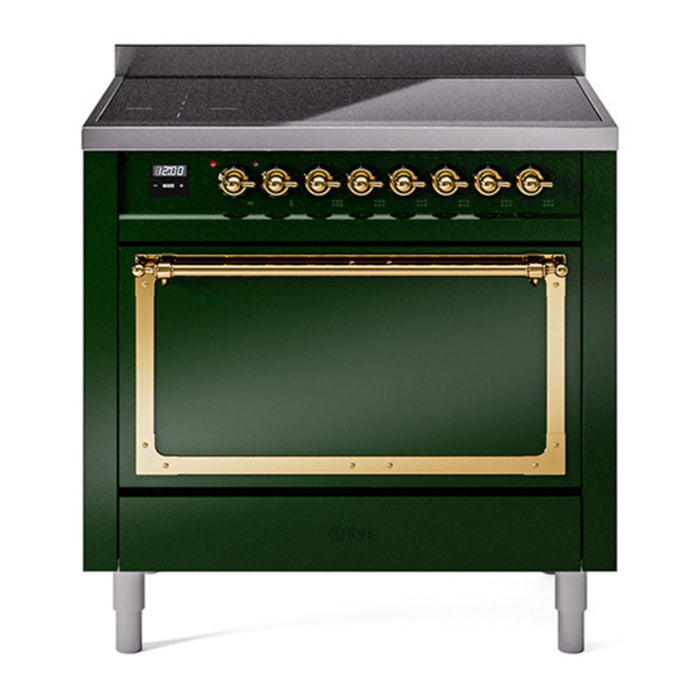 ILVE Nostalgie II Noblesse 36″ Induction Freestanding Range with Solid Door - UNI366QNMP