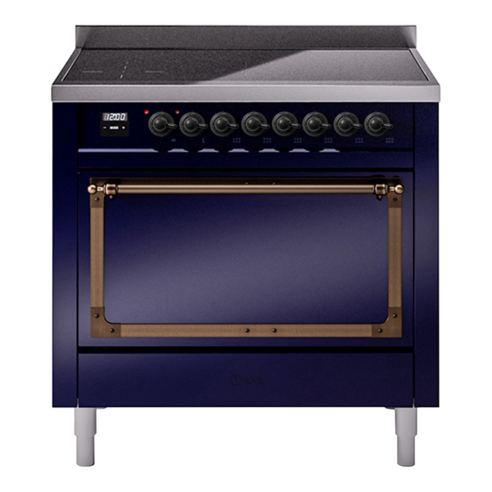 ILVE Nostalgie II Noblesse 36″ Induction Freestanding Range with Solid Door - UNI366QNMP