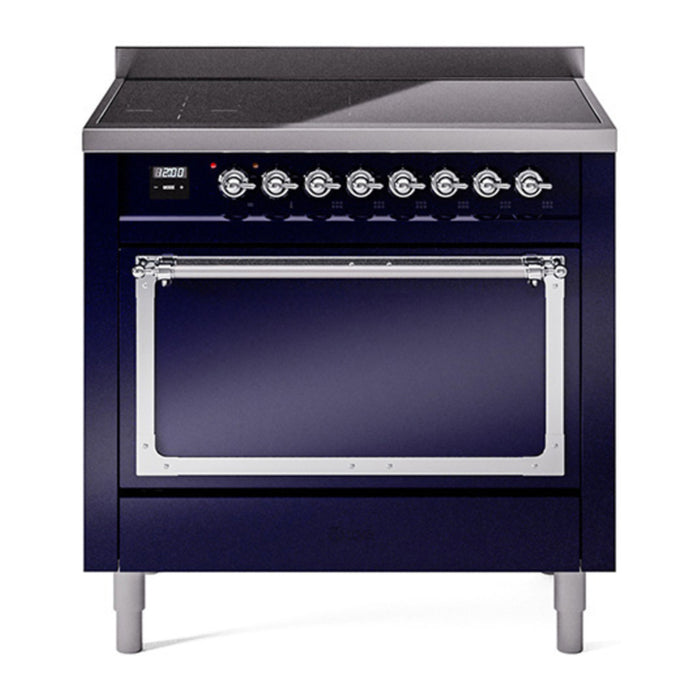 ILVE Nostalgie II Noblesse 36″ Induction Freestanding Range with Solid Door - UNI366QNMP