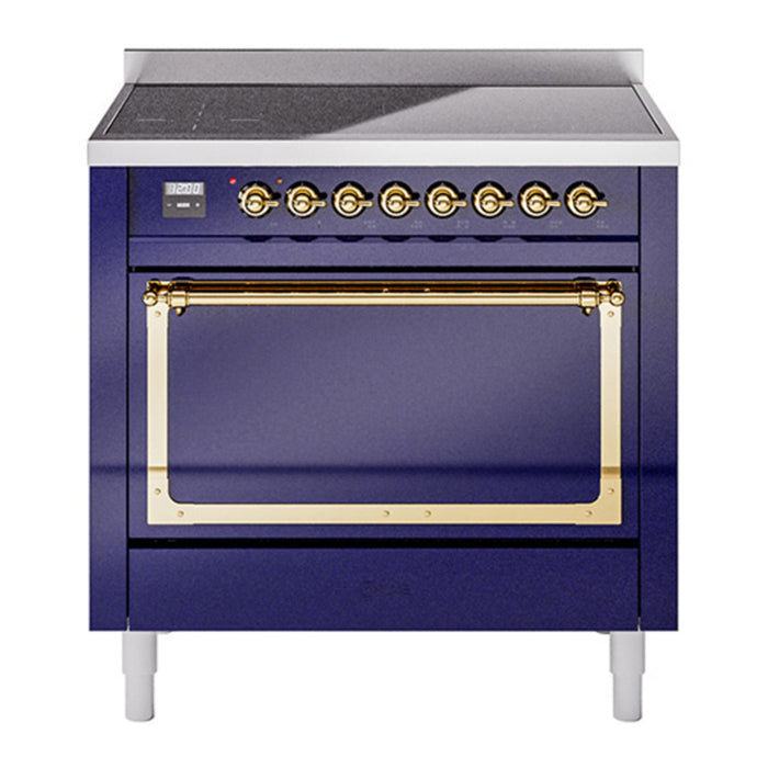 ILVE Nostalgie II Noblesse 36″ Induction Freestanding Range with Solid Door - UNI366QNMP