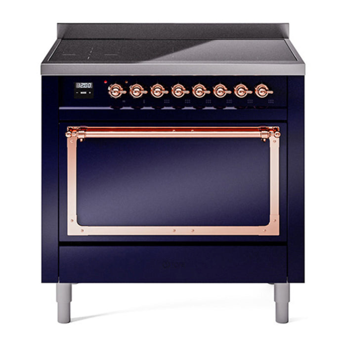 ILVE Nostalgie II Noblesse 36″ Induction Freestanding Range with Solid Door - UNI366QNMP