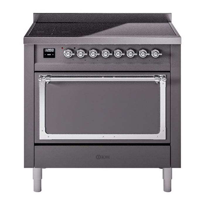 ILVE Nostalgie II Noblesse 36″ Induction Freestanding Range with Solid Door - UNI366QNMP