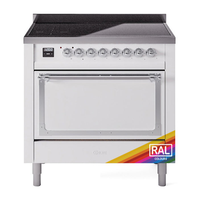 ILVE Nostalgie II Noblesse 36″ Induction Freestanding Range with Solid Door - UNI366QNMP