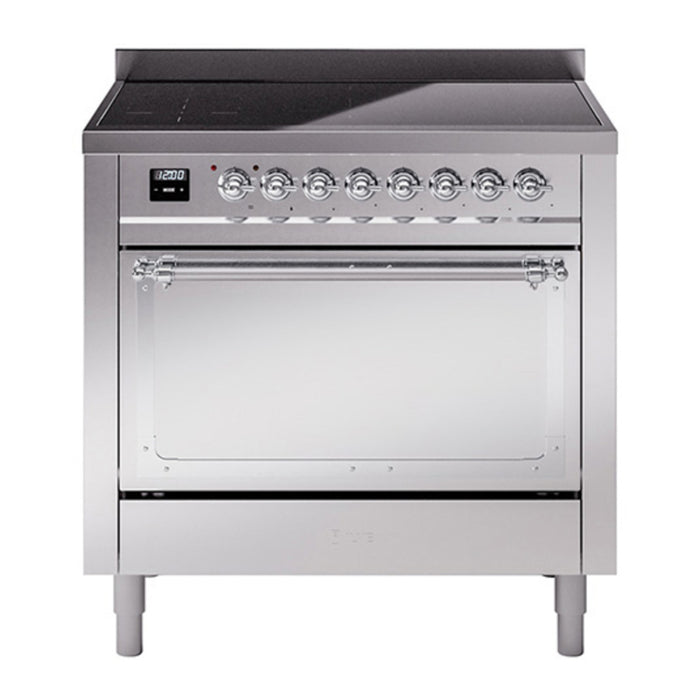 ILVE Nostalgie II Noblesse 36″ Induction Freestanding Range with Solid Door - UNI366QNMP