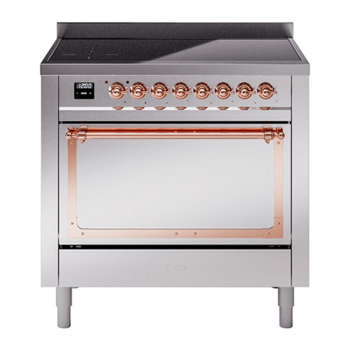ILVE Nostalgie II Noblesse 36″ Induction Freestanding Range with Solid Door - UNI366QNMP