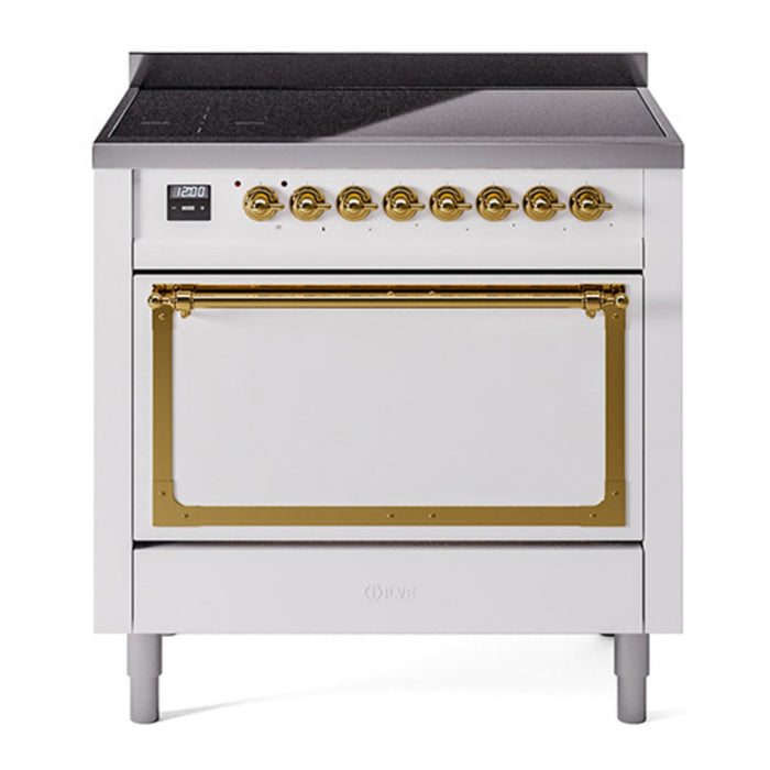 ILVE Nostalgie II Noblesse 36″ Induction Freestanding Range with Solid Door - UNI366QNMP
