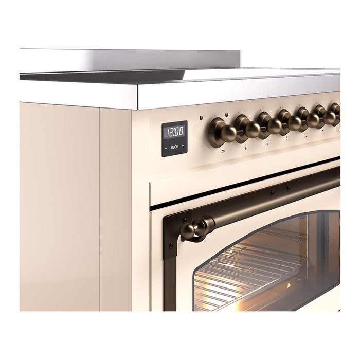 ILVE Nostalgie II Noblesse 48″ Induction Freestanding Range with Triple Glass Door - UNI486NMP