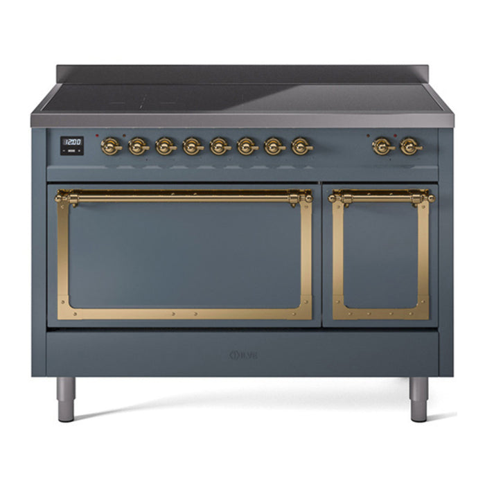 ILVE Nostalgie II Noblesse 48″ Induction Freestanding Range with Solid Door - UNI486QNMP