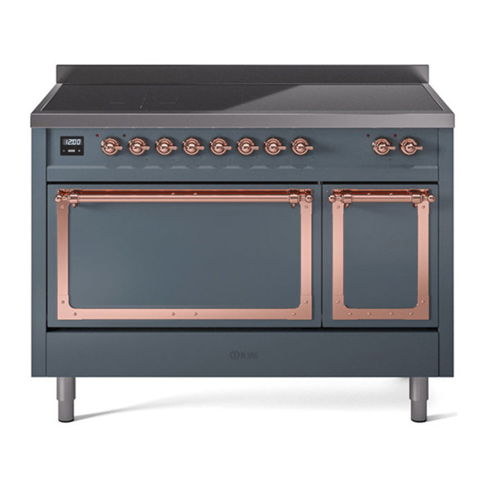 ILVE Nostalgie II Noblesse 48″ Induction Freestanding Range with Solid Door - UNI486QNMP