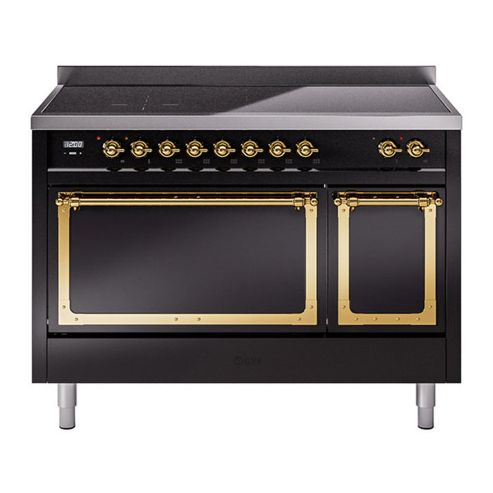 ILVE Nostalgie II Noblesse 48″ Induction Freestanding Range with Solid Door - UNI486QNMP