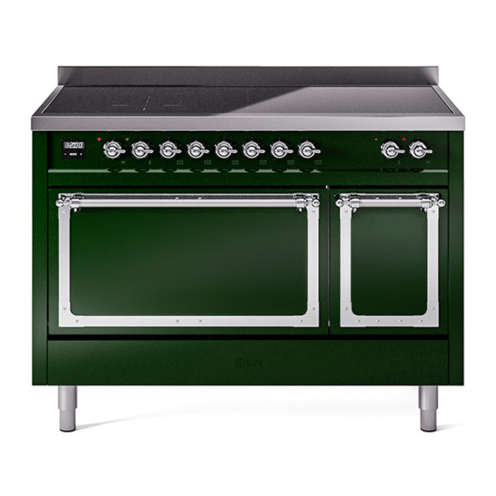 ILVE Nostalgie II Noblesse 48″ Induction Freestanding Range with Solid Door - UNI486QNMP