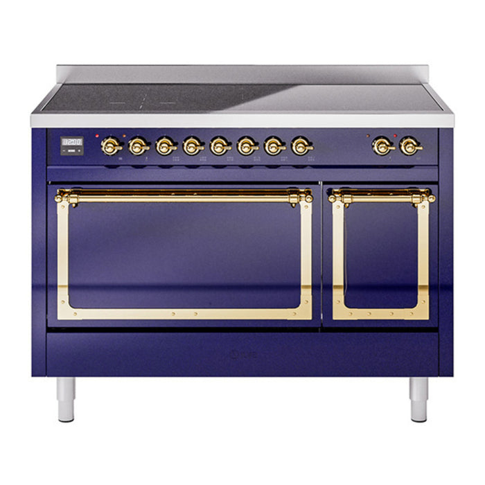 ILVE Nostalgie II Noblesse 48″ Induction Freestanding Range with Solid Door - UNI486QNMP