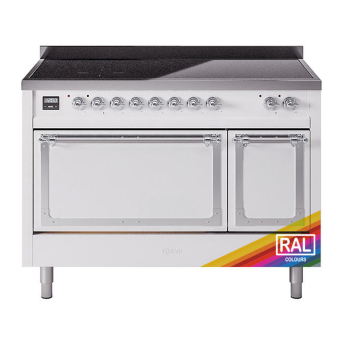 ILVE Nostalgie II Noblesse 48″ Induction Freestanding Range with Solid Door - UNI486QNMP