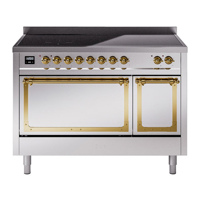 ILVE Nostalgie II Noblesse 48″ Induction Freestanding Range with Solid Door - UNI486QNMP
