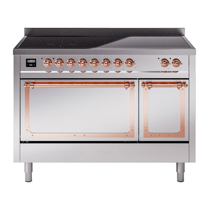 ILVE Nostalgie II Noblesse 48″ Induction Freestanding Range with Solid Door - UNI486QNMP